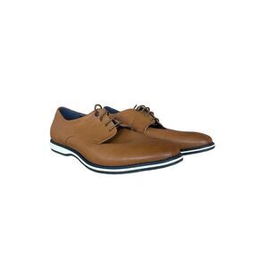 Nine West Men's Brown Lace Up Almond Toe Mathias Oxford Dress Shoes Size 11M